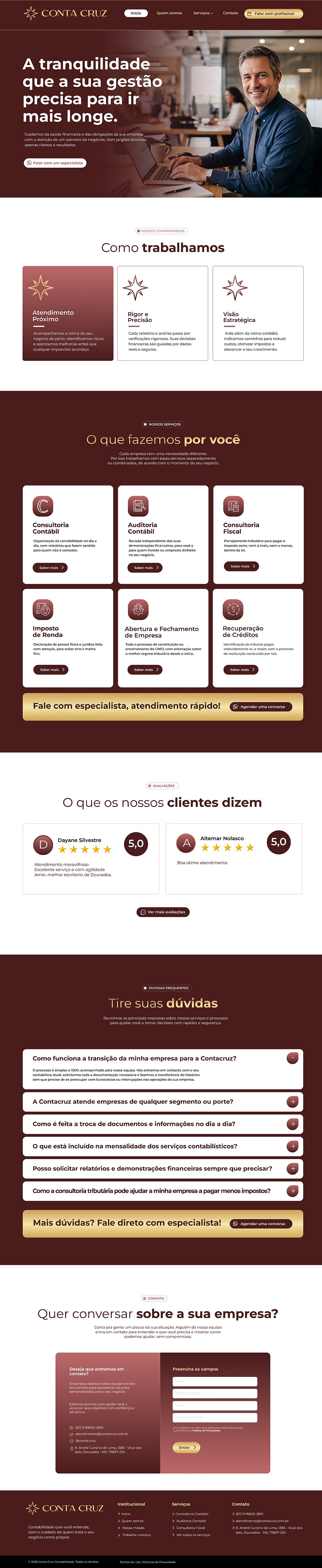 Prévia do Layout — Conta Cruz